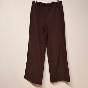 Zara Dark Brown Wide-Leg Pants
